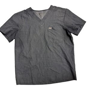 FIGS Scrubs‎ Top Mens Large Gray Leon 2 Pocket Technical Collection Fm1500